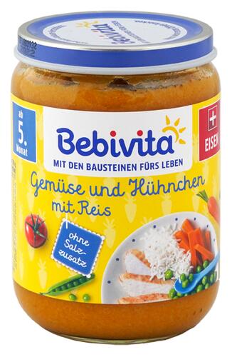 Bebivita Gemüse und Hühnchen mit Reis