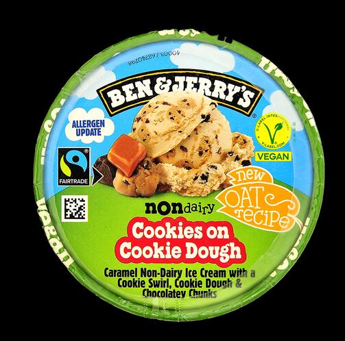 Ben & Jerry's Cookies on Cookie Dough, non dairy, vegan