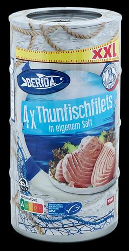Berida 4x Thunfischfilets in eigenem Saft