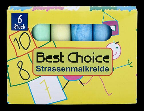 Best Choice Strassenmalkreide Jumbo, 6 Stück