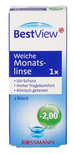 Best View Weiche Monatslinse, -2,00 dpt