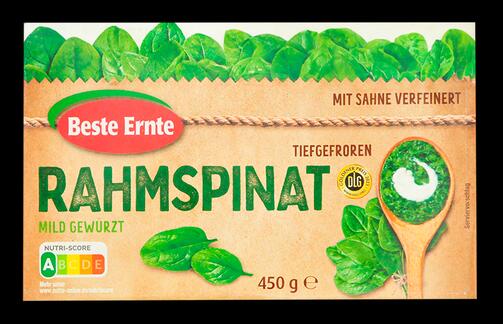 Beste Ernte Rahmspinat, portioniert 