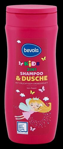 Bevola Kids 2in1 Shampoo & Dusche mit fruchtigem Erdbeerduft