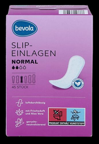 Bevola Slipeinlagen, Normal, mit Frischeduft und Aloe Vera, 45 Stück