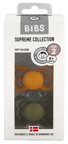 Bibs Supreme Pacifier Size 2 symmetrical, Honey Bee/Olive