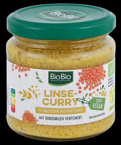 Bio Bio Linse-Curry Pflanzlicher Brotaufstrich