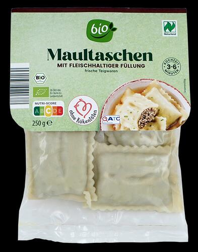 Bio Maultaschen mit fleischhaltiger Füllung, Naturland