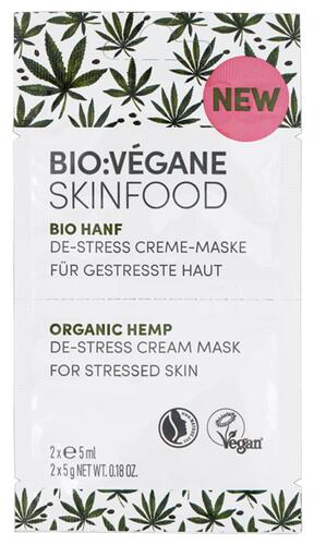 Bio:Végane Skinfood Bio Hanf De-Stress Creme-Maske