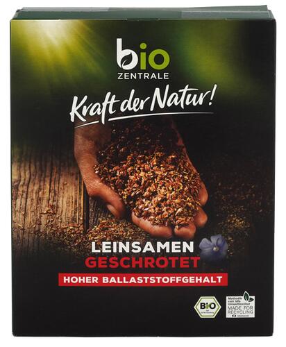 Bio Zentrale Kraft der Natur! Leinsamen geschrotet