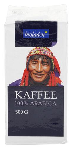 Bioladen Kaffee 100% Arabica, Röstkaffee gemahlen