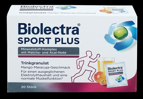 Biolectra Sport Plus Trinkgranulat, Mango-Maracuja, 20 Beutel