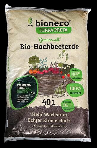 Bionero Terra Preta Bio-Hochbeeterde Gemüse satt