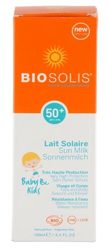 Biosolis Sonnenmilch Baby & Kids 50+, ohne Parfüm