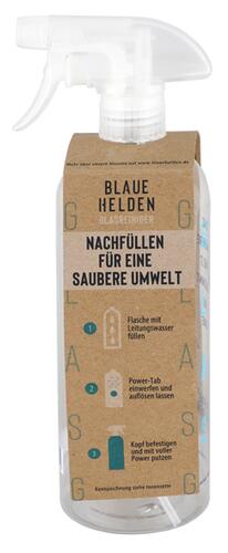 Blaue Helden Glasreiniger Power-Tab + Flasche