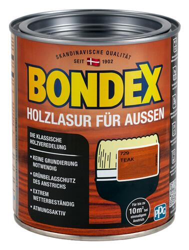 Bondex Holzlasur für Aussen, 729 Teak