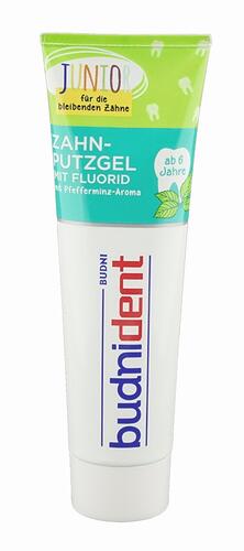 Budnident Zahnputzgel mit Fluorid Junior, Pfefferminz-Aroma