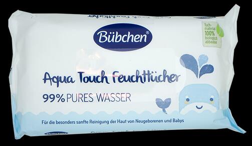 Bübchen Aqua touch Feuchttücher 99% pures Wasser, 3er Pack