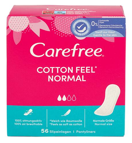 Carefree Cotton Feel Slipeinlagen, normal