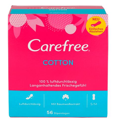 Carefree Cotton Slipeinlagen, luftdurchlässig, S/M Carefree Cotton Slipeinlagen, luftdurchlässig, S/M