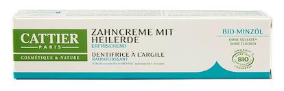 Cattier Zahncreme mit Heilerde Bio-Minzöl ohne Fluorid Cattier Zahncreme mit Heilerde Bio-Minzöl ohne Fluorid
