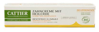 Cattier Zahncreme mit Heilerde Bio-Zitronenöl ohne Fluorid