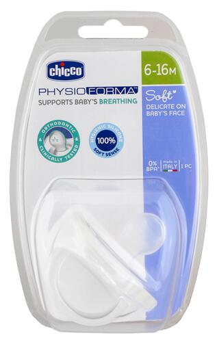 Chicco Physioforma Soft Schnuller, 6-16 M, farblos