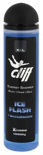 Cliff XXL Energy Shower Body/Hair/Deo Ice Flash+Wasserminze