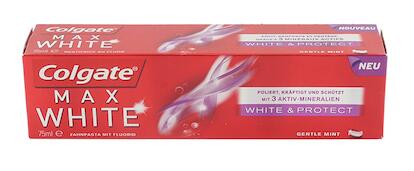 Colgate Max White Zahnpasta White & Protect Gentle Mint Colgate Max White Zahnpasta White & Protect Gentle Mint