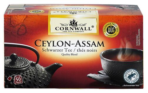 Cornwall Ceylon-Assam Schwarzer Tee, 50 Beutel