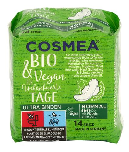 Cosmea Bio & Vegan Ultra Binden, normal mit Flügeln