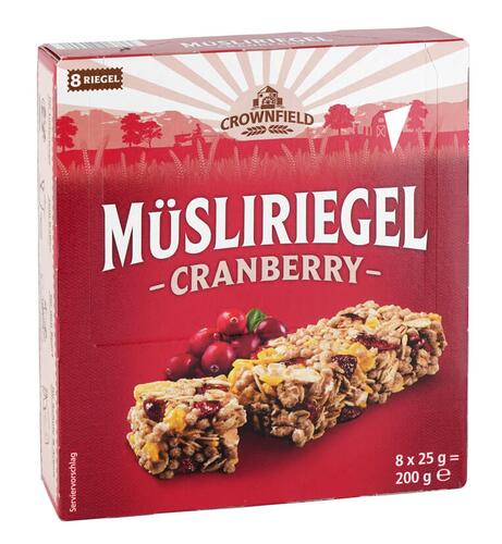 Crownfield Müsliriegel Cranberry