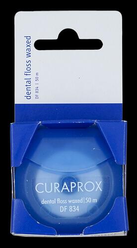 Curaprox Zahnseide gewachst mit Mintgeschmack DF 834, fluoridhaltig