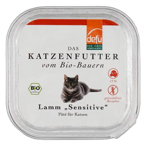Defu Bio Katzenfutter Pâté Lamm "Sensitive"