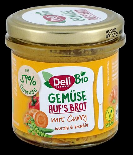 Deli Reform Bio Gemüse Auf's Brot mit Curry
