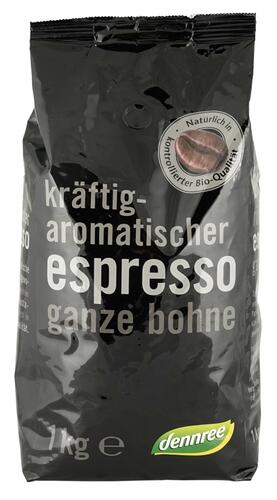 Dennree Kräftig-aromatischer Espresso ganze Bohne