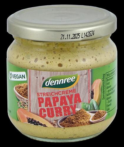 Dennree Streichcreme Papaya Curry