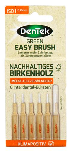 Dentek Green Easy Brush Interdental-Bürsten Birkenholz ISO 1