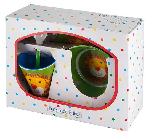 Die Spiegelburg Melamin-Geschenkset Löwe Freche Rasselbande Die Spiegelburg Melamin-Geschenkset Löwe Freche Rasselbande