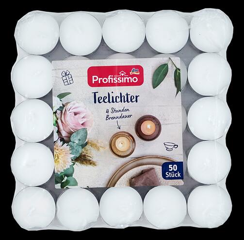 Dm Profissimo Teelichter, 50 Stück