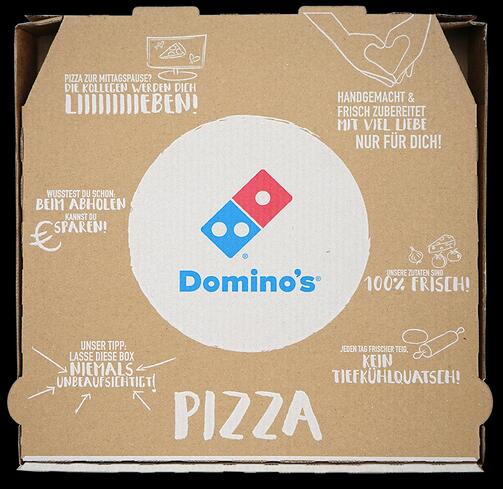 Domino's Pizza Pizzakarton, 33 x 33 x 4 cm
