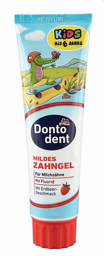 Dontodent Kids Mildes Zahngel Erdbeergeschmack