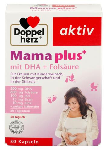Doppelherz Aktiv Mama Plus mit DHA + Folsäure, Kapseln