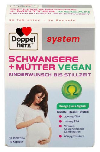 Doppelherz System Schwangere + Mütter Vegan, Tabletten + Kapseln