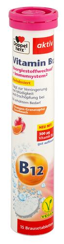 Doppelherz Vitamin B12 Brausetabletten, Orange-Granatapfel