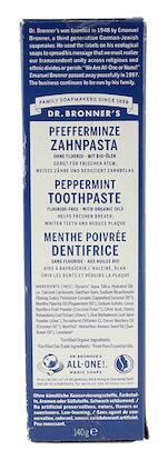 Dr. Bronner's Pfefferminze Zahnpasta ohne Fluorid Dr. Bronner's Pfefferminze Zahnpasta ohne Fluorid