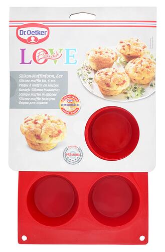 Dr. Oetker Flexxibel Love Silikon-Muffinform, 6er