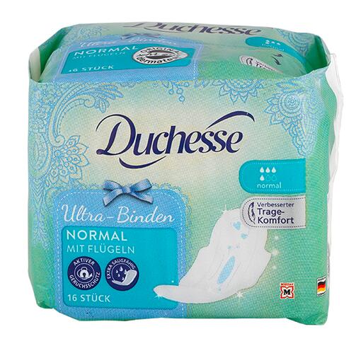 Duchesse Ultra-Binden, normal mit Flügeln