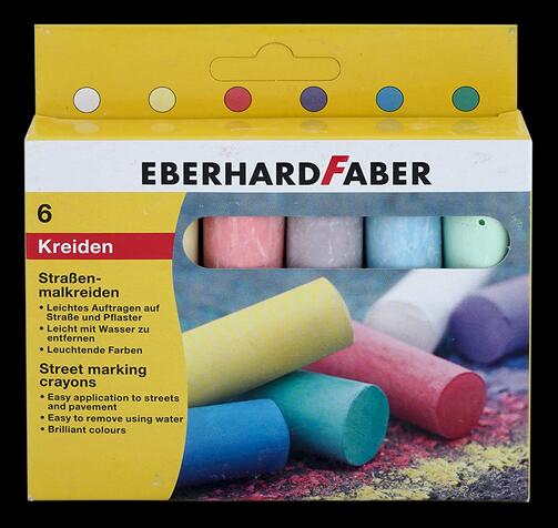 Eberhard Faber Straßenmalkreiden, 6 Stück