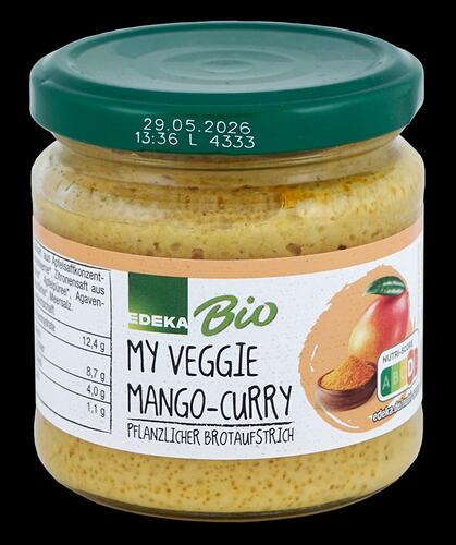 Edeka Bio My Veggie Mango-Curry Pflanzlicher Brotaufstrich