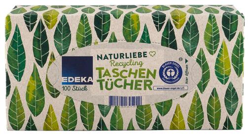 Edeka Naturliebe Recycling Taschentücher, 4-lagig, Box